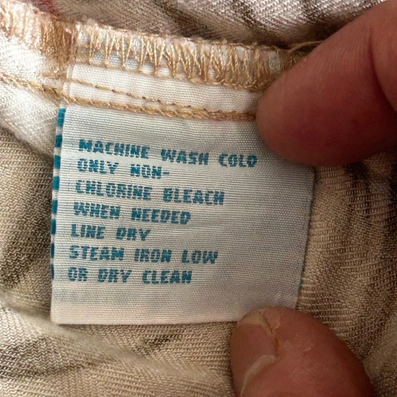 Bahama Beach Womens Blouse Tropical Beige Short Sleeve Collared Button Up XL - Picture 13 of 13